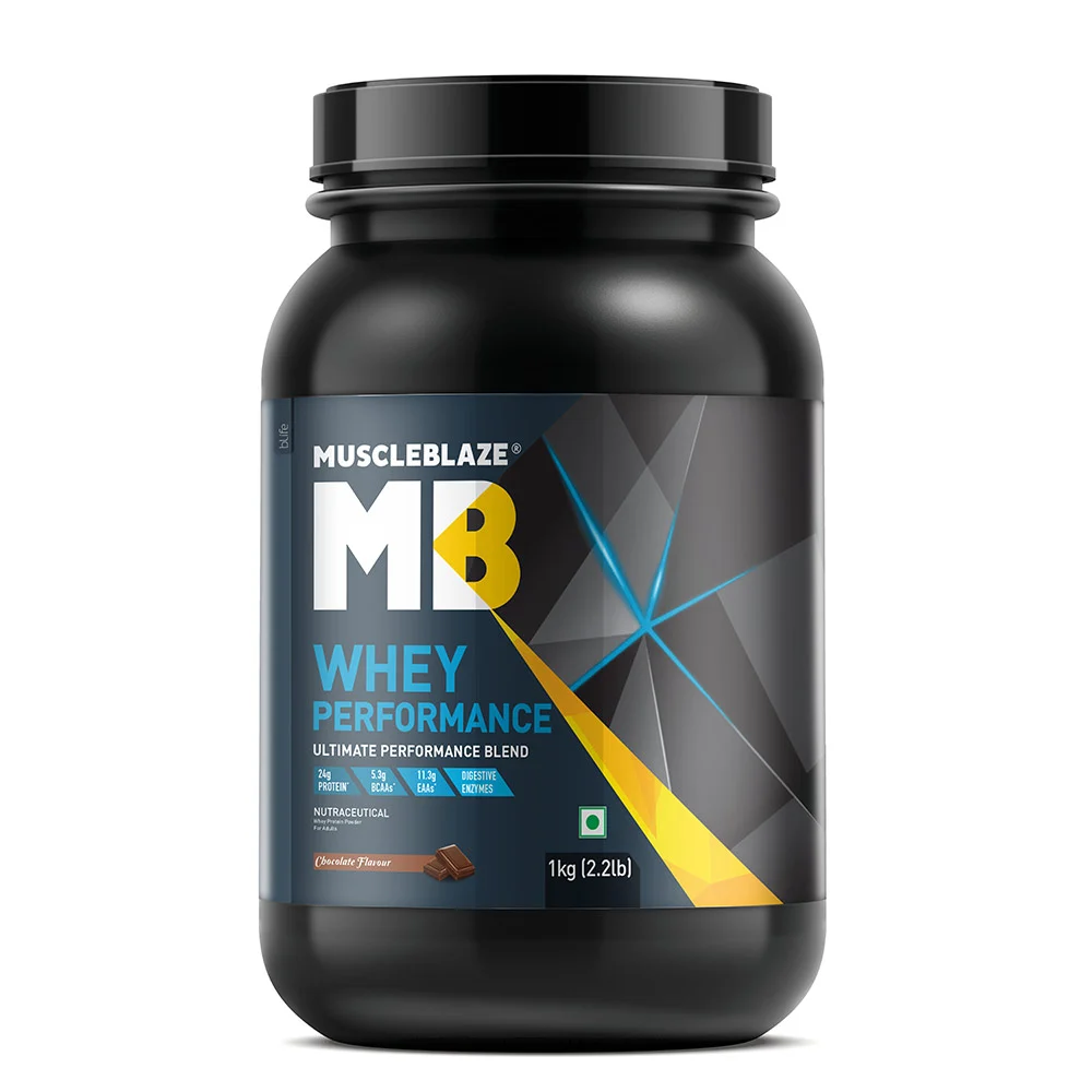 MB MuscleBlaze Whey Performance Protein, 1 kg (2.2 lb)